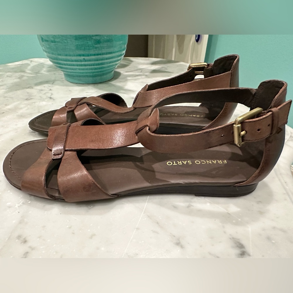 Brown Franco Sarto leather sandals